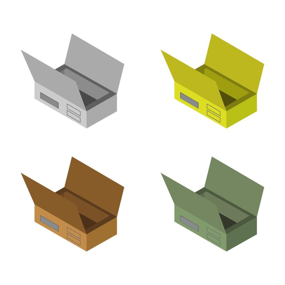 Isometric Box Set vector