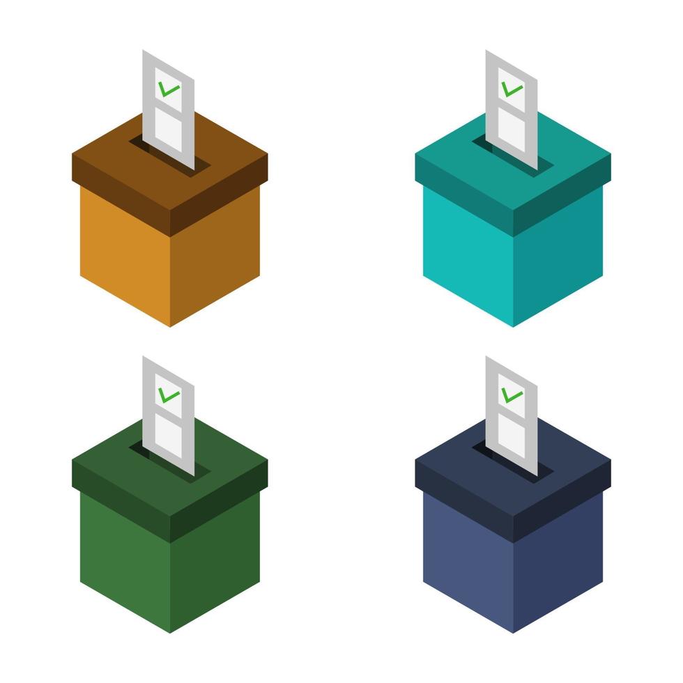 Isometric Vote Set vector