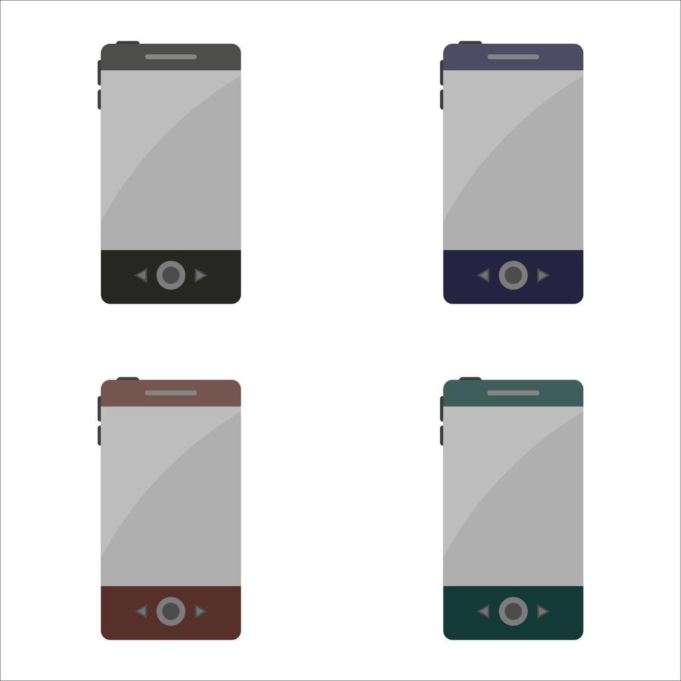 Set Of Smartphones On White Background vector