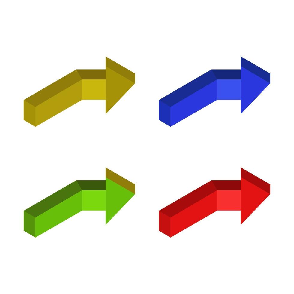 Set Of Isometric Arrows vector