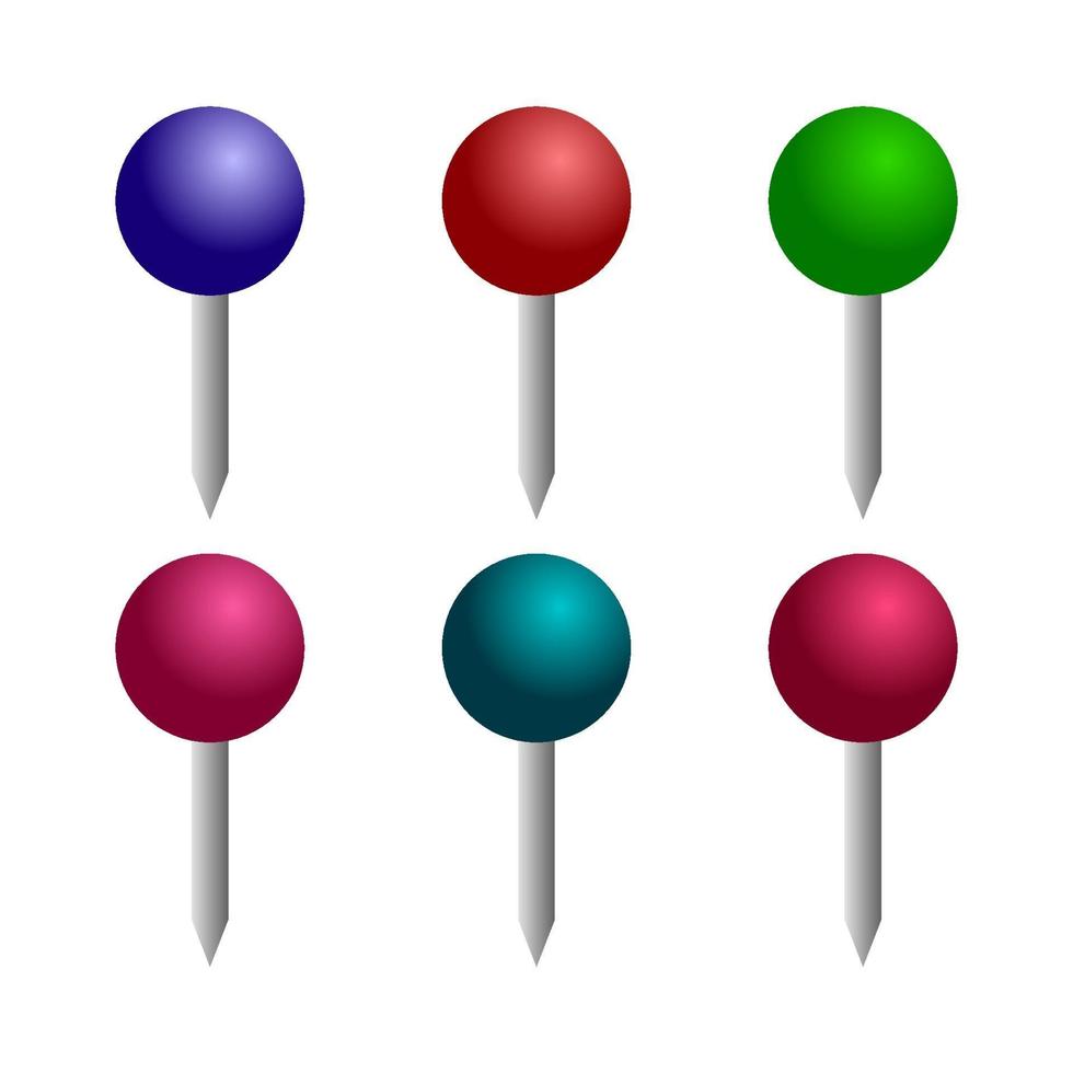 Push Pin Set vector