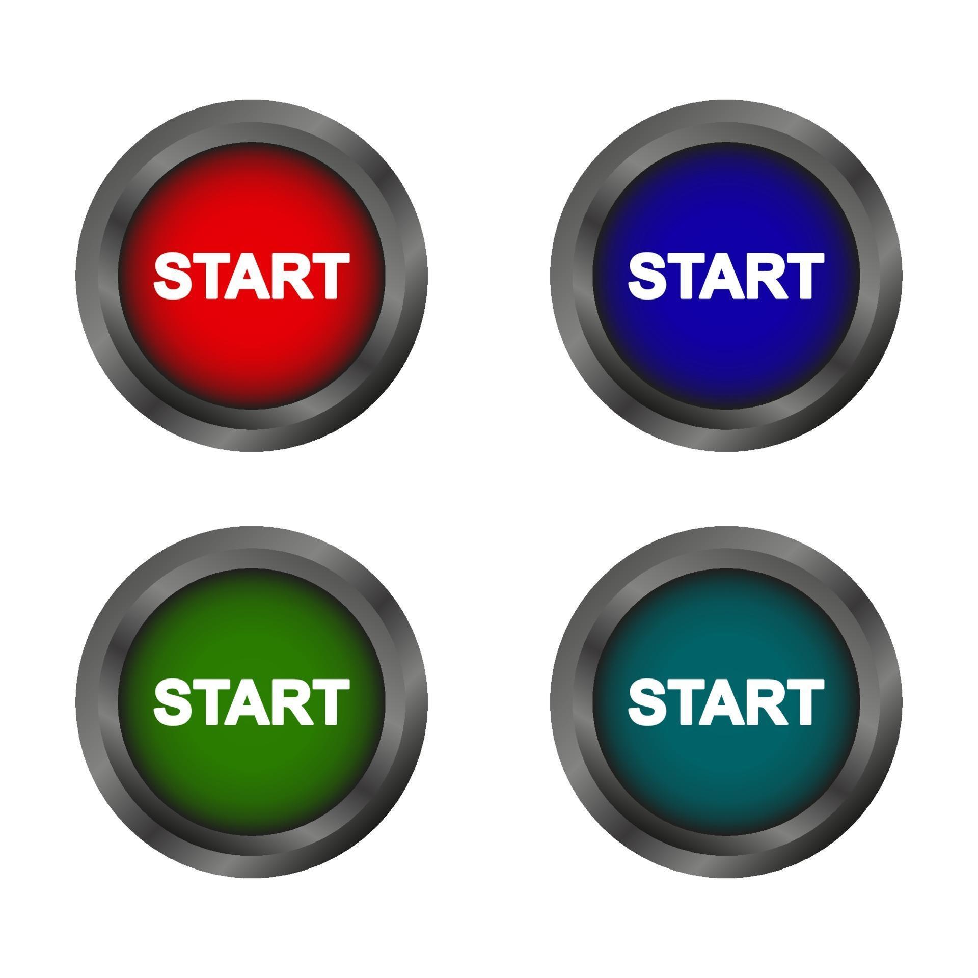 Start Button Set 2040262 Vector Art at Vecteezy