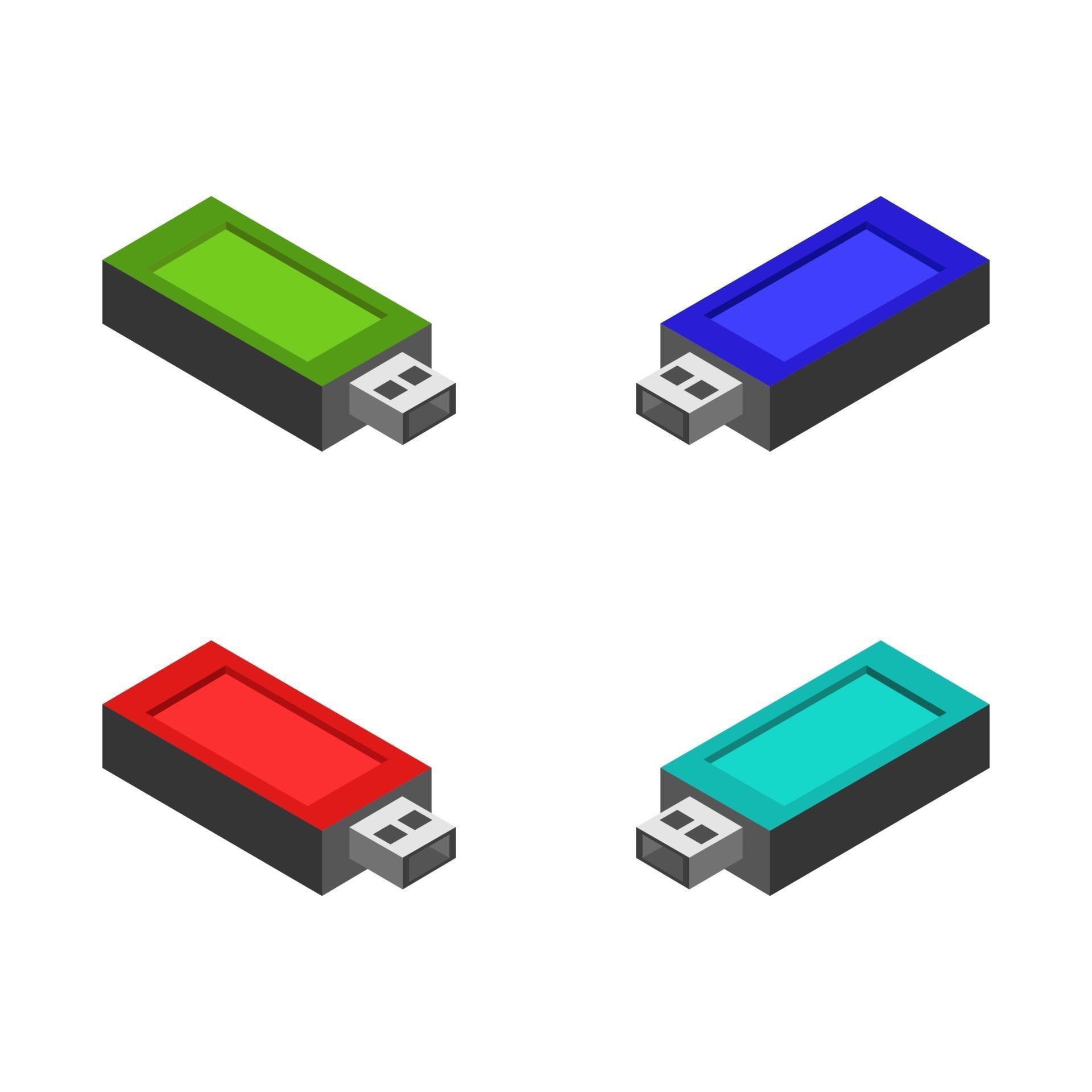 Isometric Usb Drive On White Background 2040284 Vector Art at Vecteezy