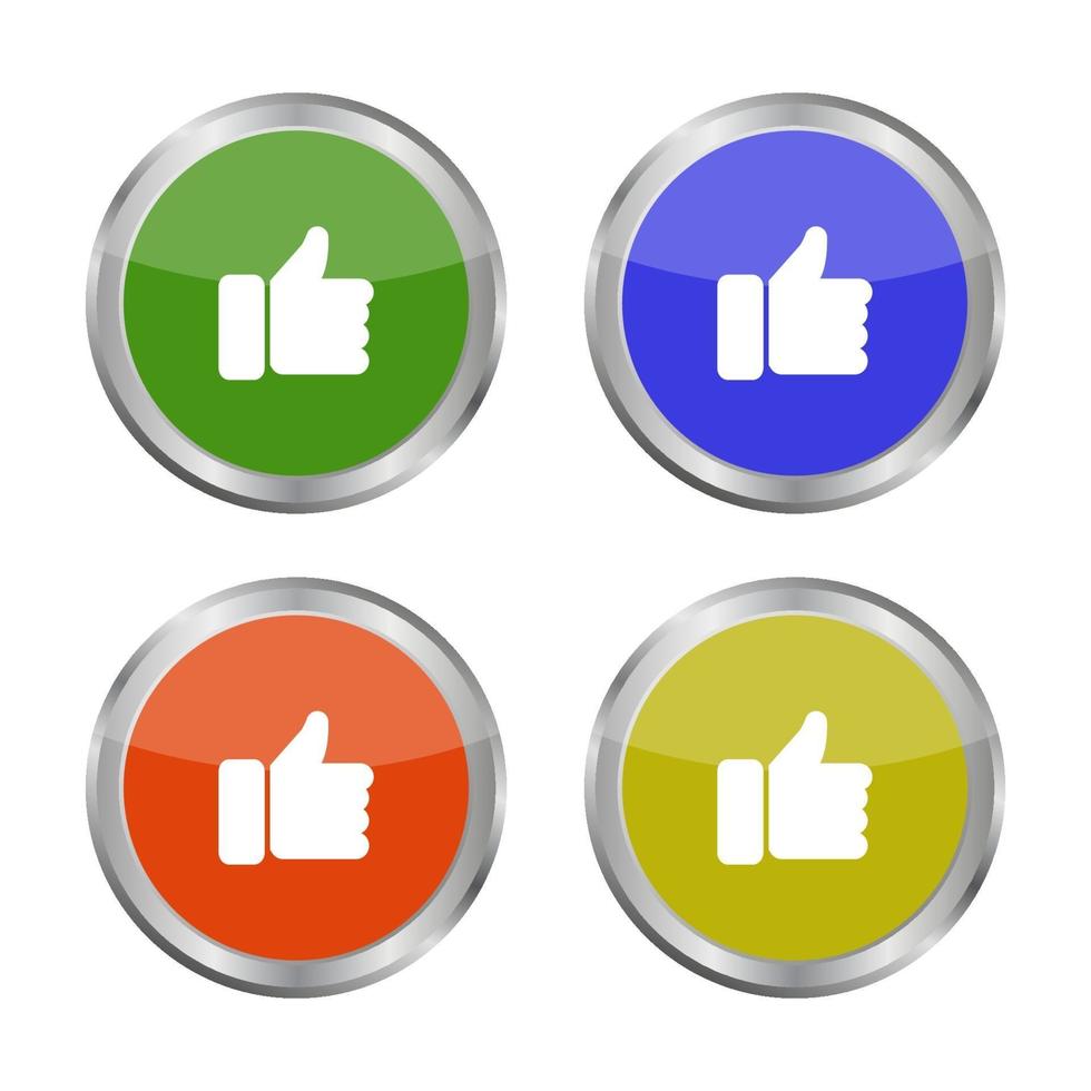 I Like Button Set On White Background vector