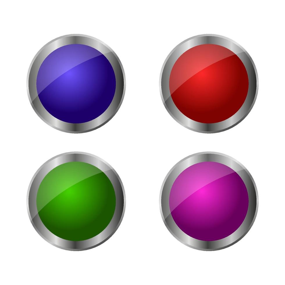 Set Of Web Buttons On White Background vector