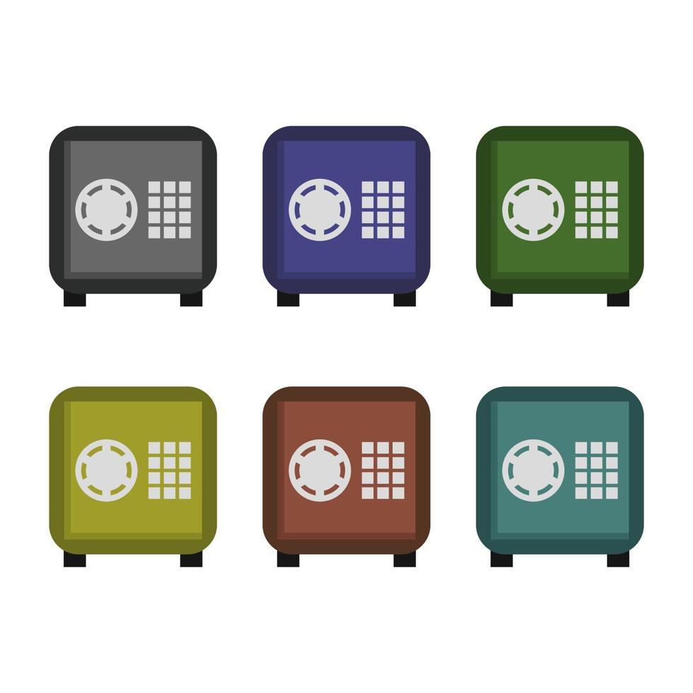 Safe Set On White Background 2040321 Vector Art at Vecteezy