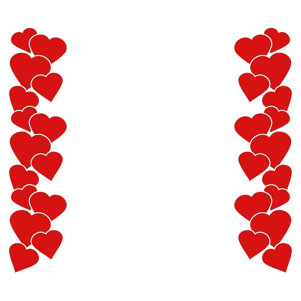 Set Of Hearts On White Background vector