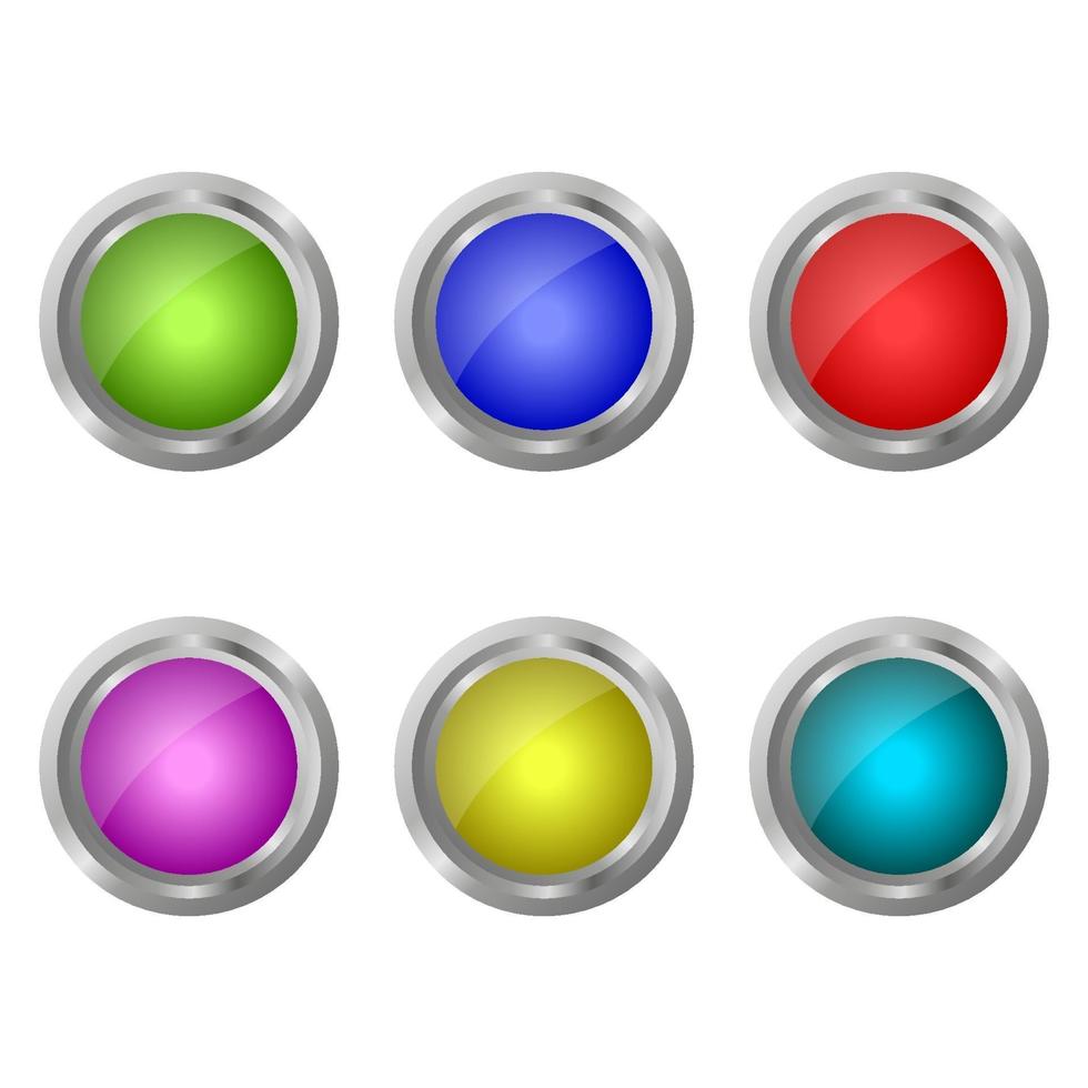 Set Of Web Buttons On White Background vector