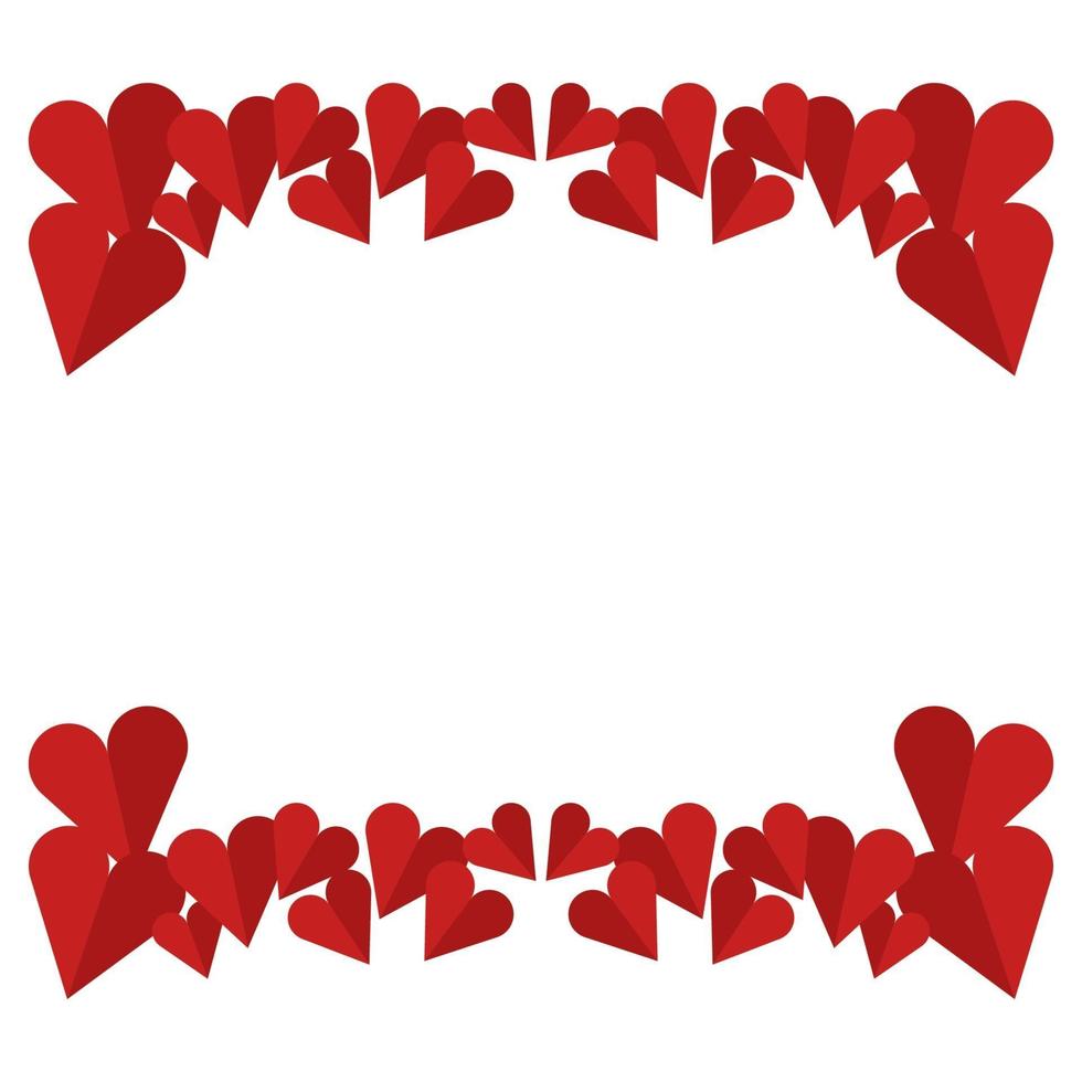 Set Of Hearts On White Background vector