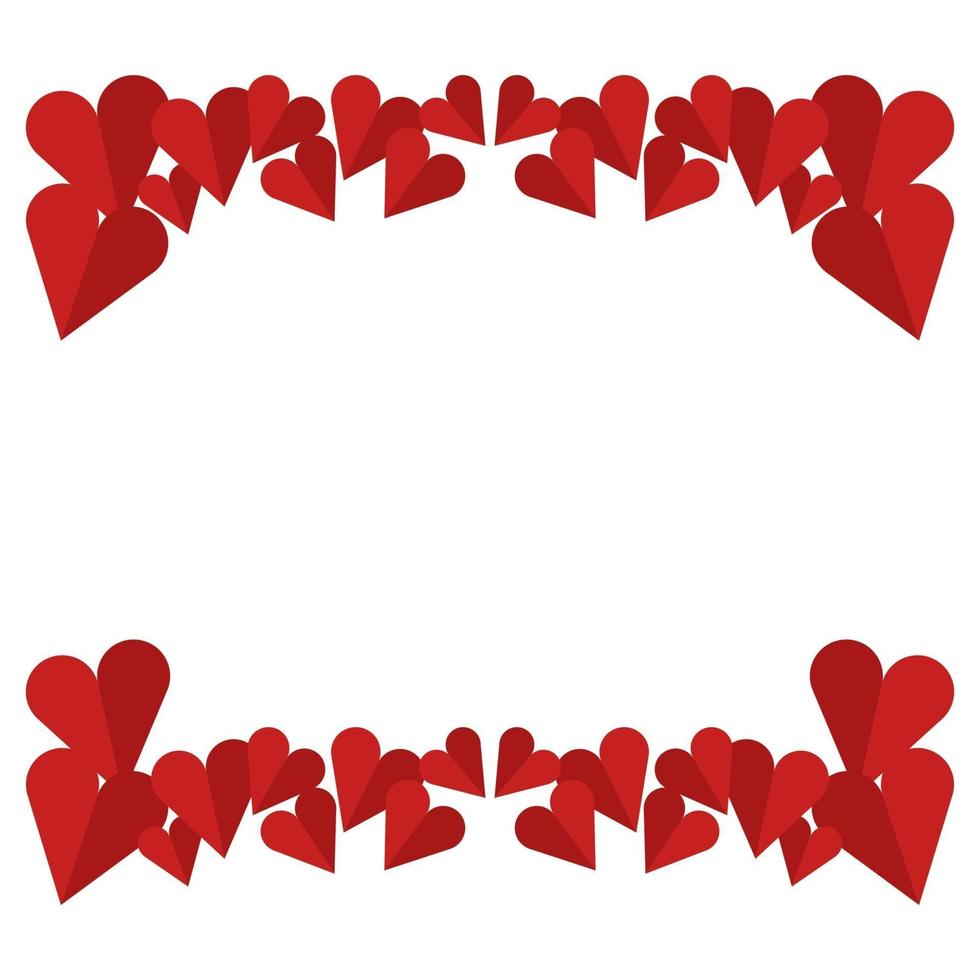 conjunto de corazones sobre fondo blanco vector