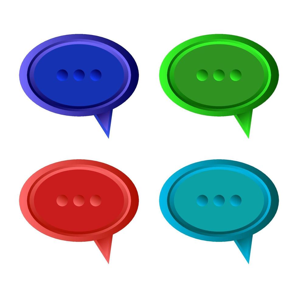 Set Of Dialog Clouds On White Background vector