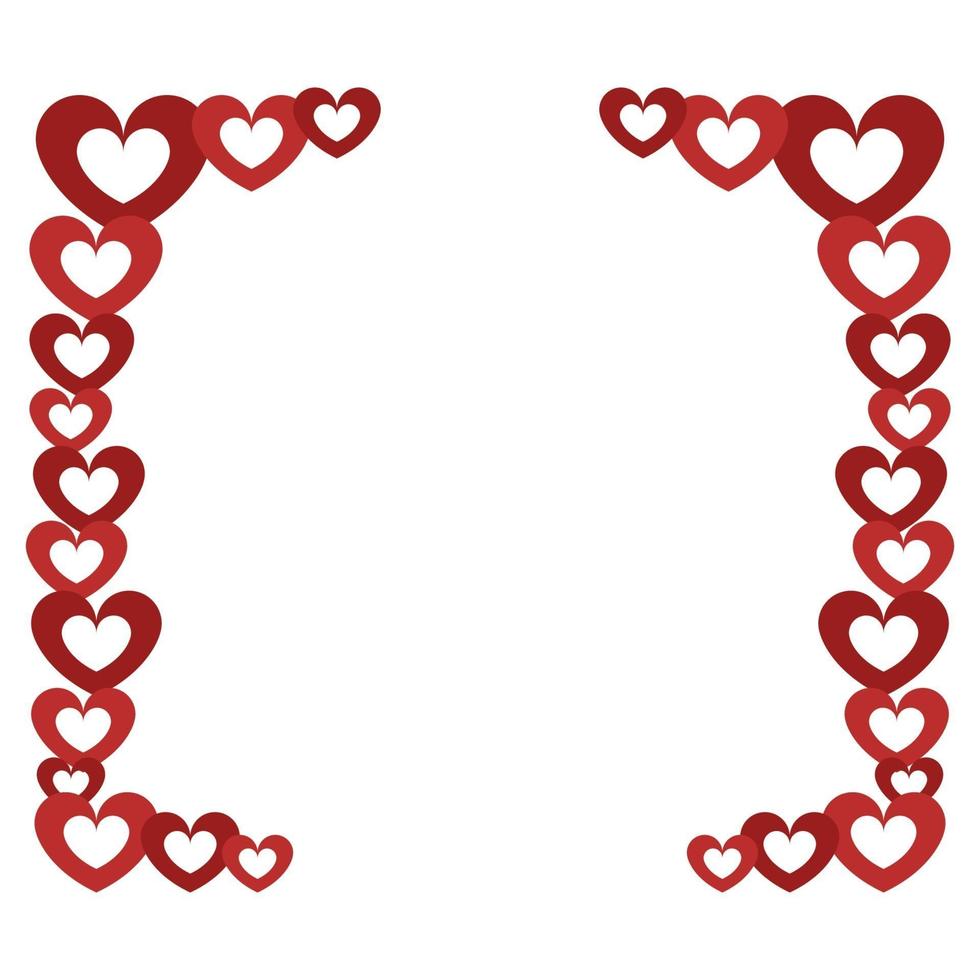 Set Of Hearts On White Background vector