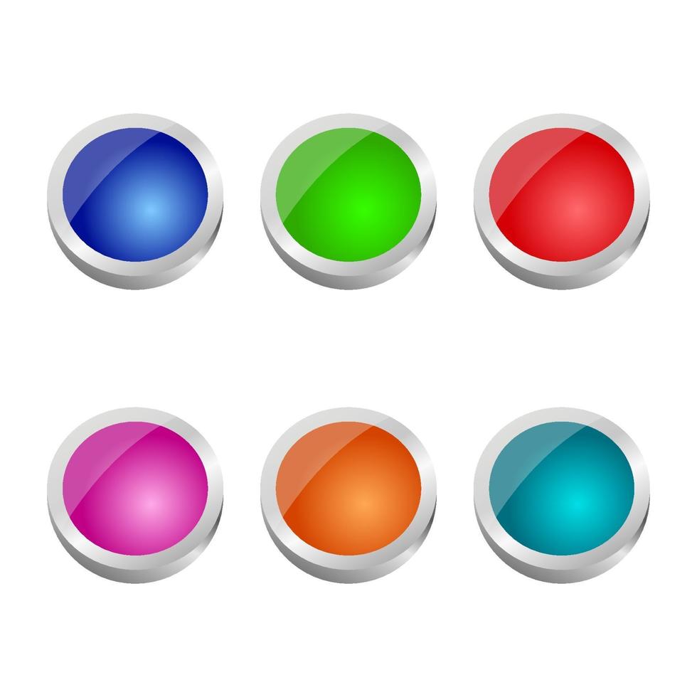 Set Of Web Buttons On White Background vector