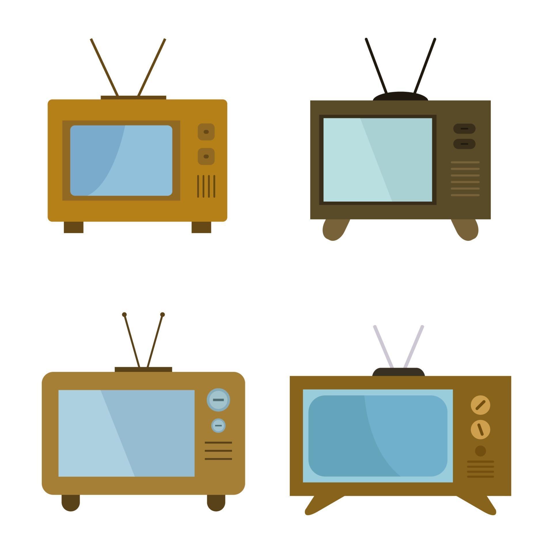 Television Set On White Background 2040587 Vector Art at Vecteezy