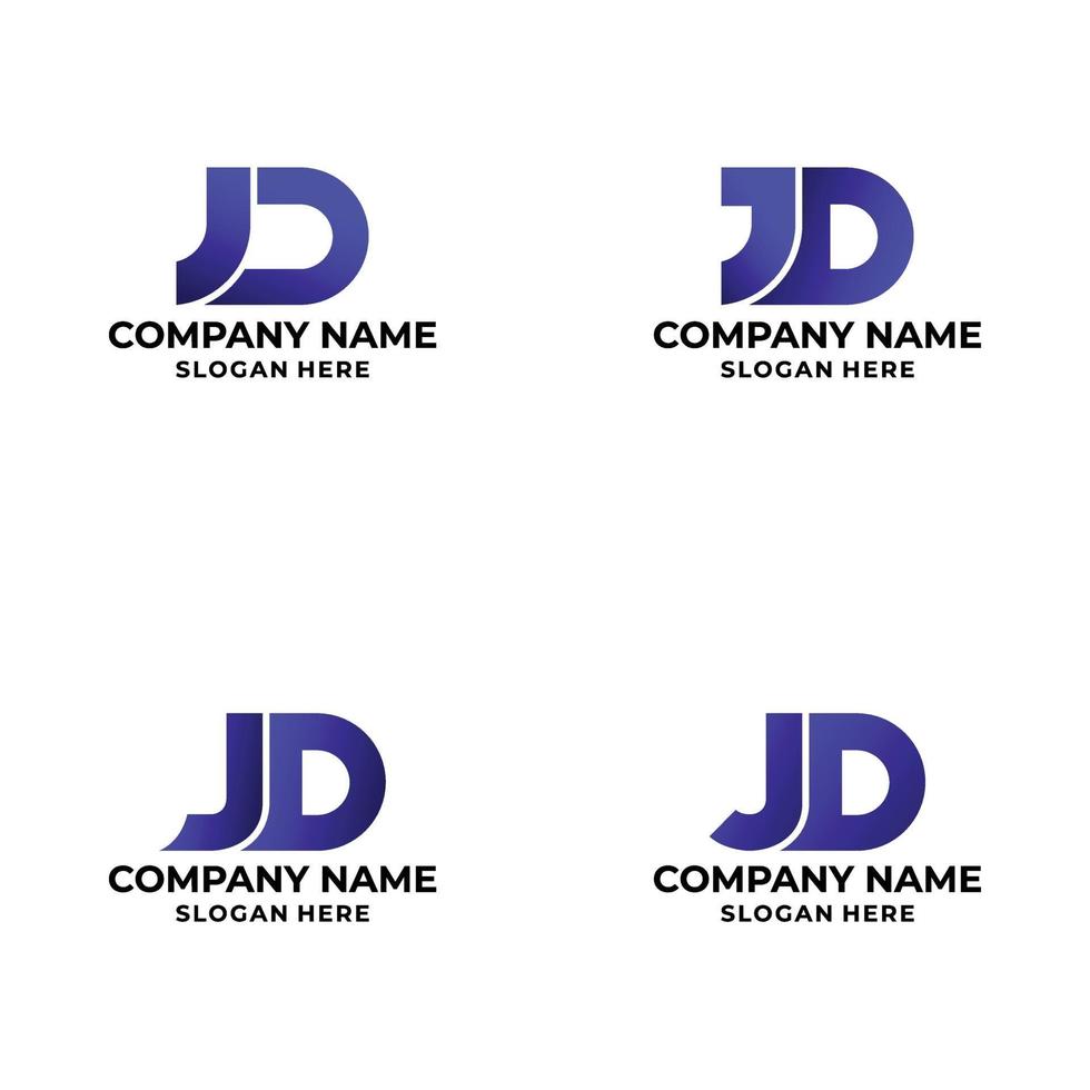 logo jd o letras jd para su empresa vector