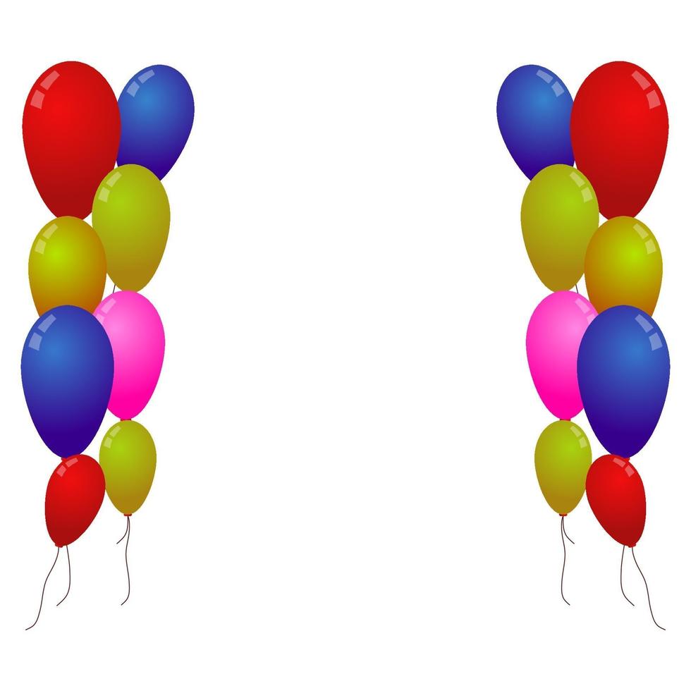 Set Of Balloons On White Background vector