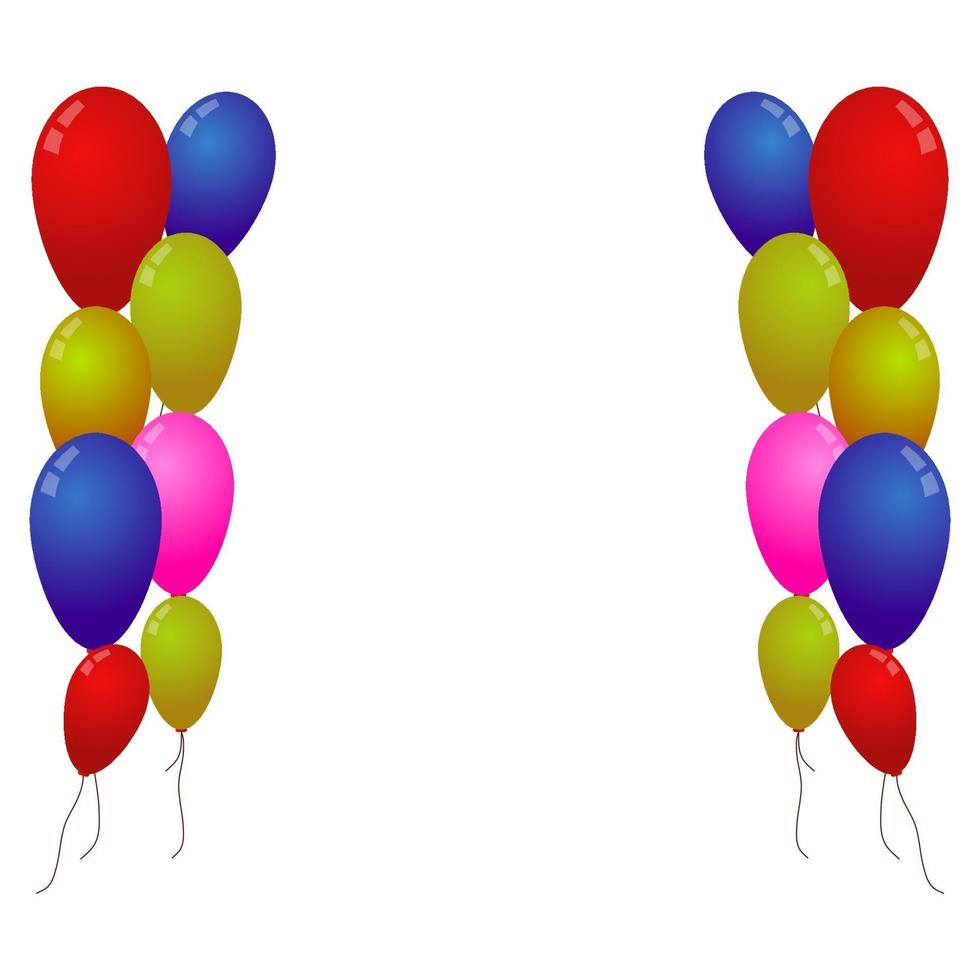 Set Of Balloons On White Background vector