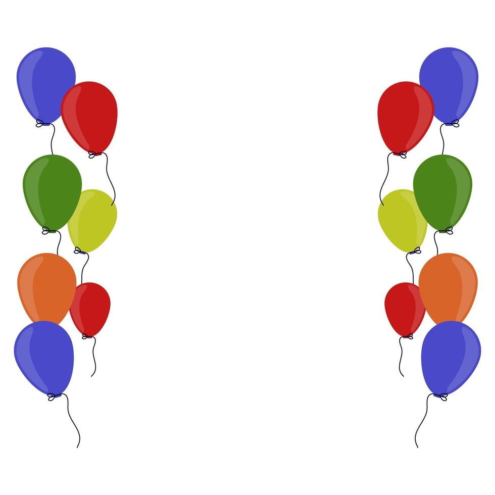 conjunto de globos sobre fondo blanco vector