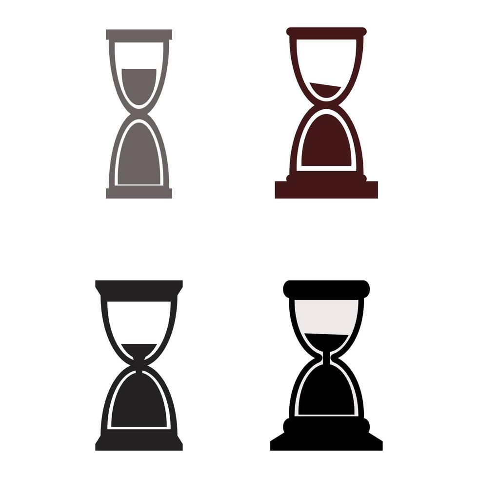 Hourglass Set On White Background vector