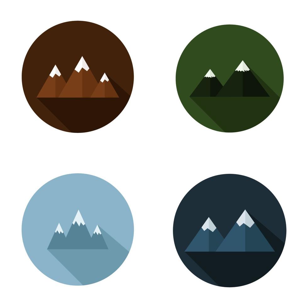 Mountain Set On White Background vector