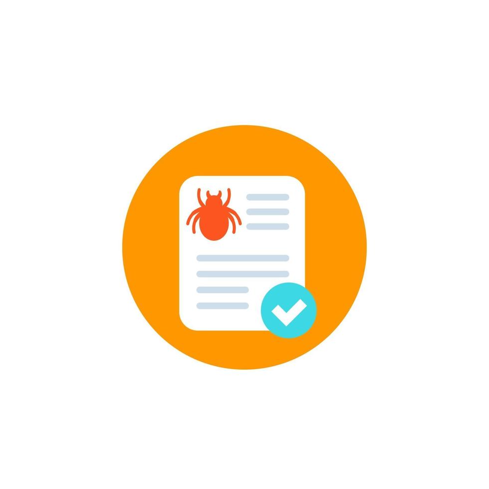 bug report icon, flat vector.eps vector