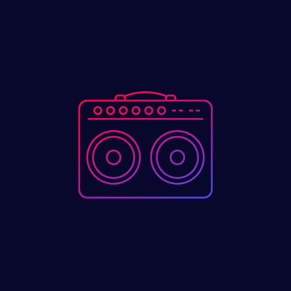 guitar amp vector icon, linear.eps