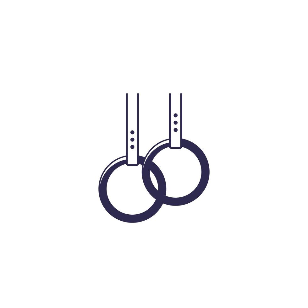 Gymnastics rings icon on white.eps vector