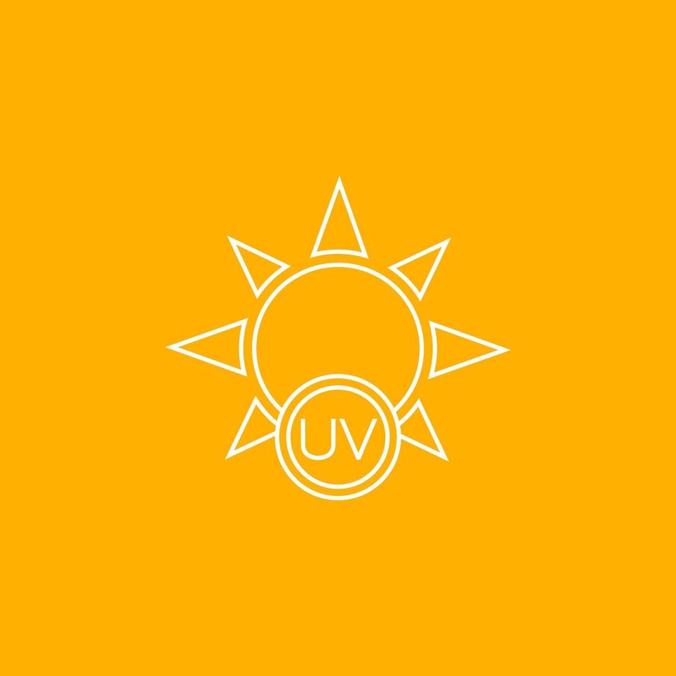 UV rays protection icon, linear vector.eps vector