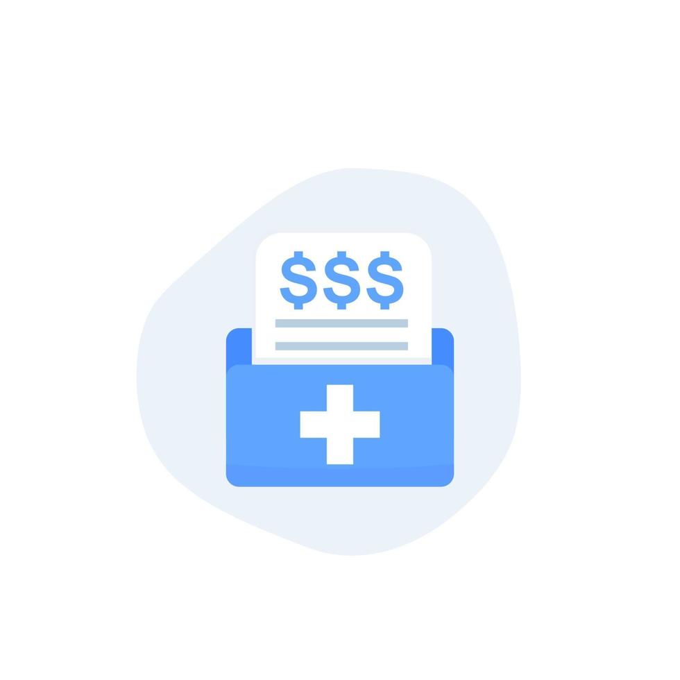 medical bills icon, flat vector.eps vector