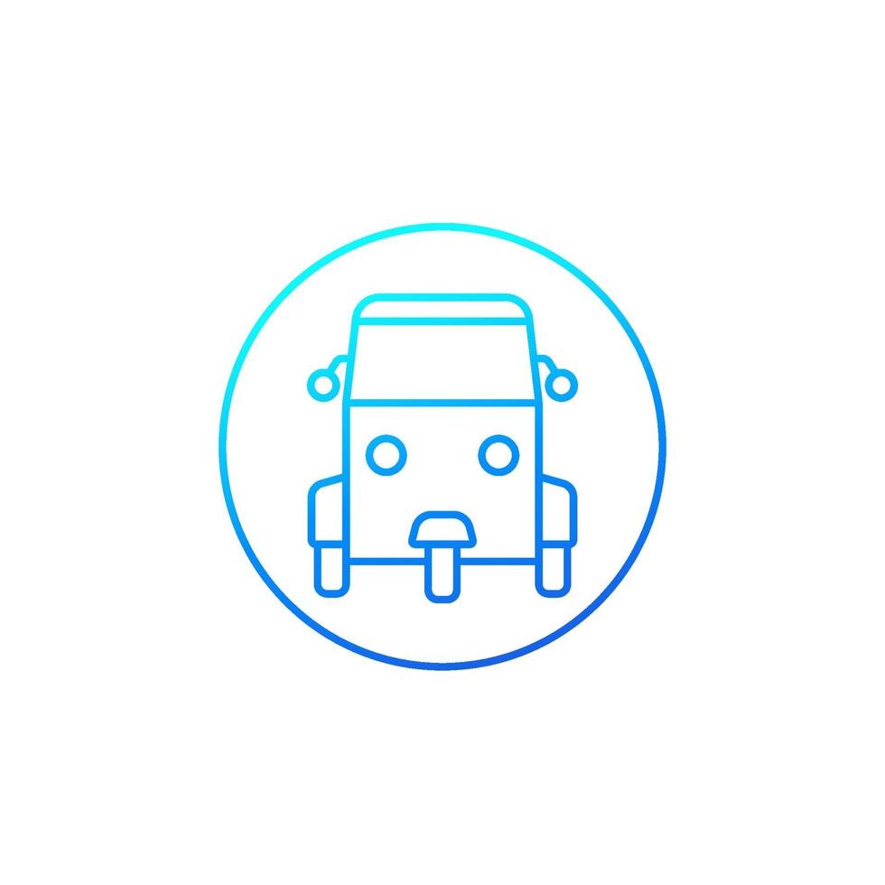 Tuk Tuk icon, line vector.eps vector