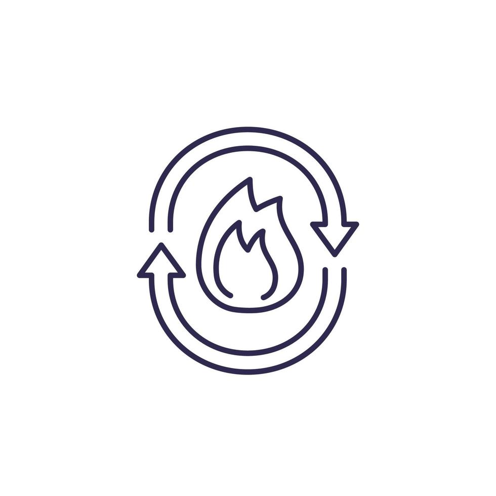 Metabolism line icon on white.eps vector