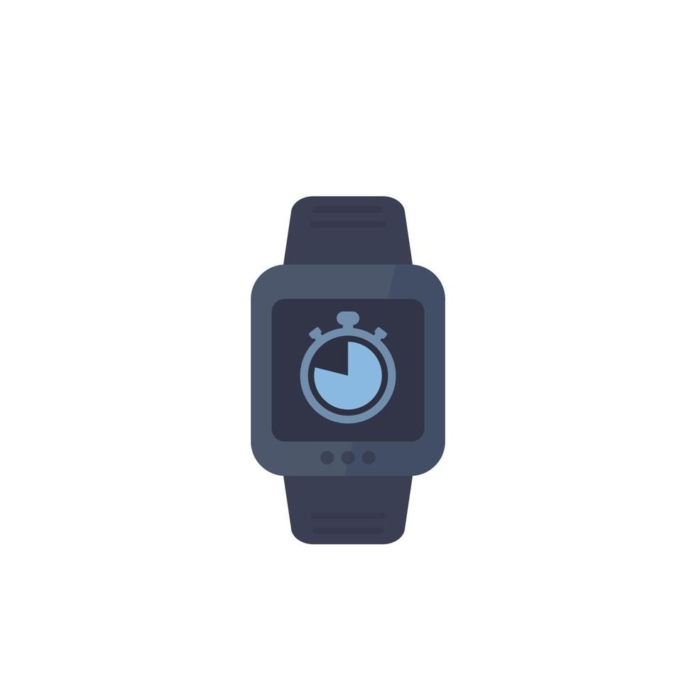 timer on screen of smart watch, vector icon.eps