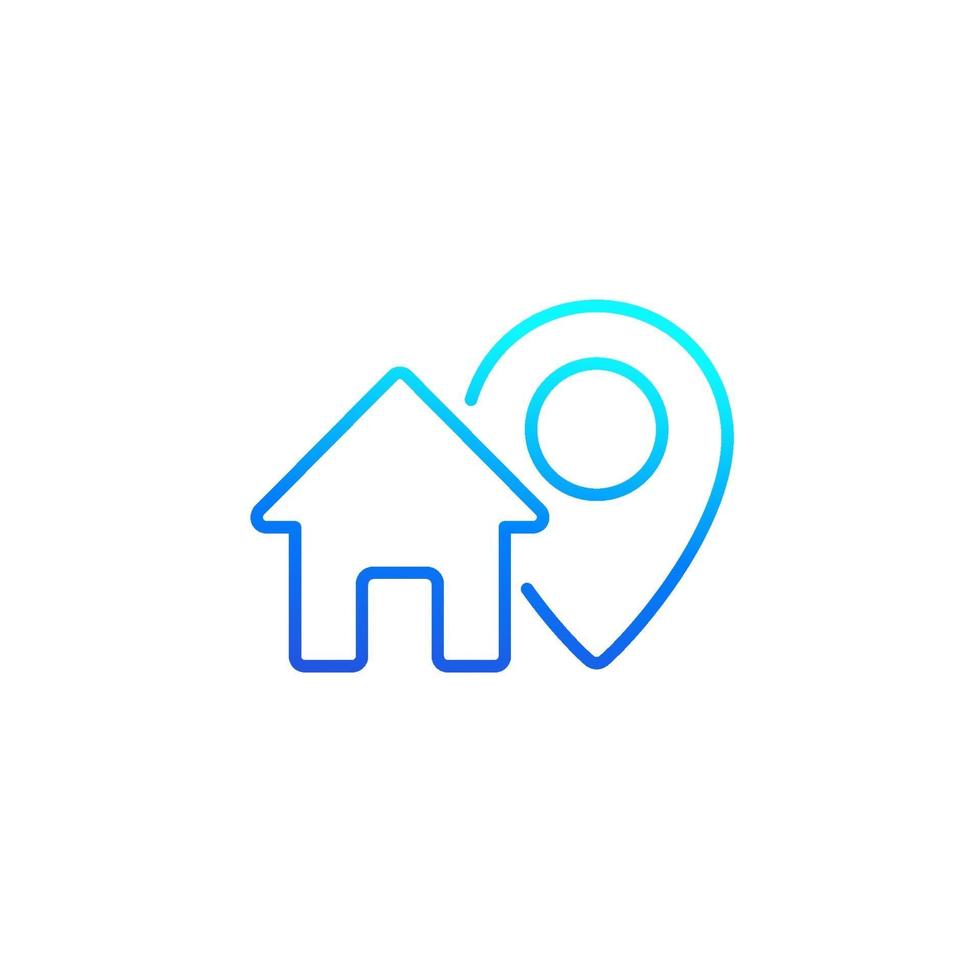 house and mark icon, line vector.eps vector