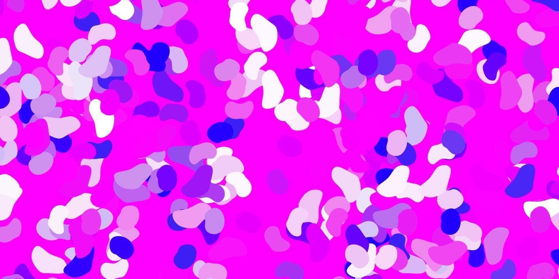 Light purple, pink vector background with random forms.