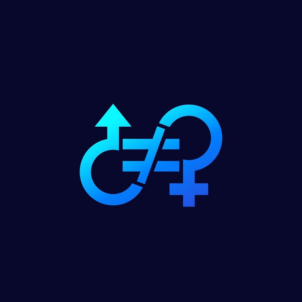 icono de desigualdad de género para web.eps vector