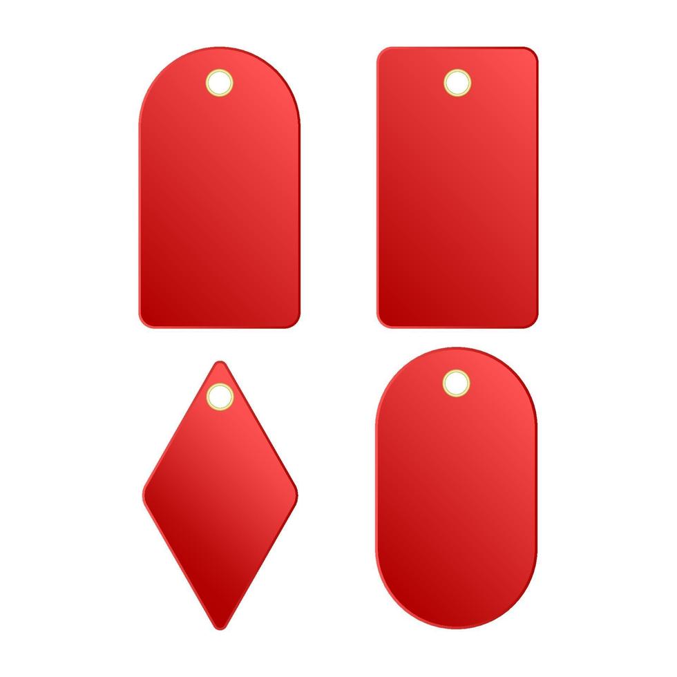 Red badge or labels. Elegant design vector