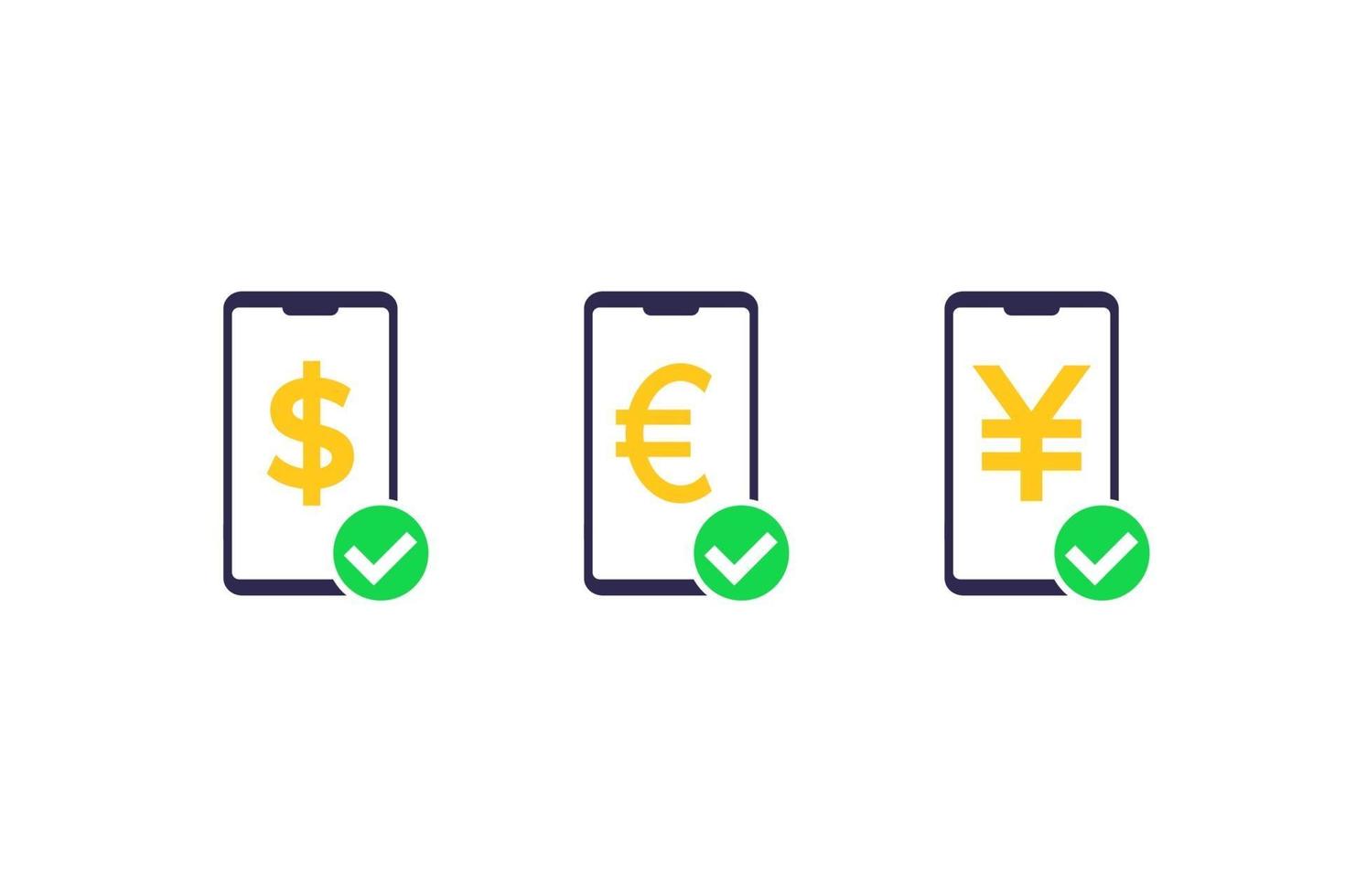 pago recibido, dinero vector icons.eps