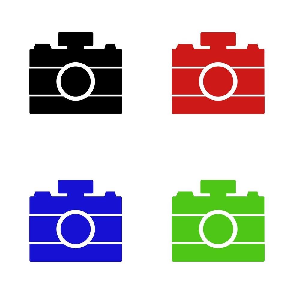 Camera Set On White Background vector