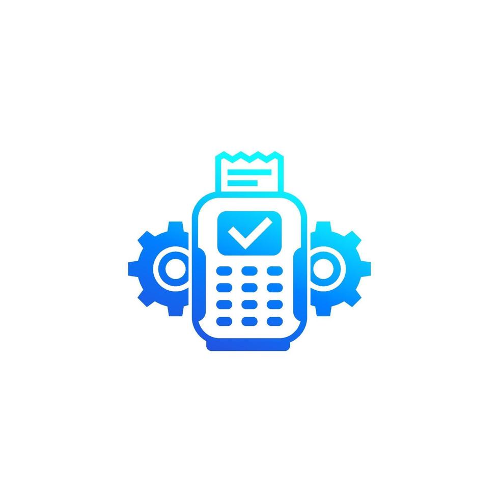 Pos terminal pagos vector icon.eps