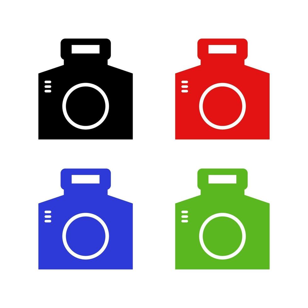 Camera Set On White Background vector