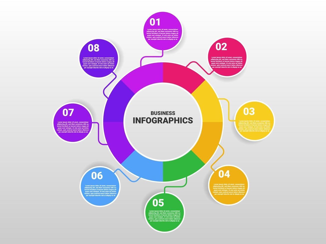 Diseño de plantilla de flujo de trabajo de número de opciones de infografía vector