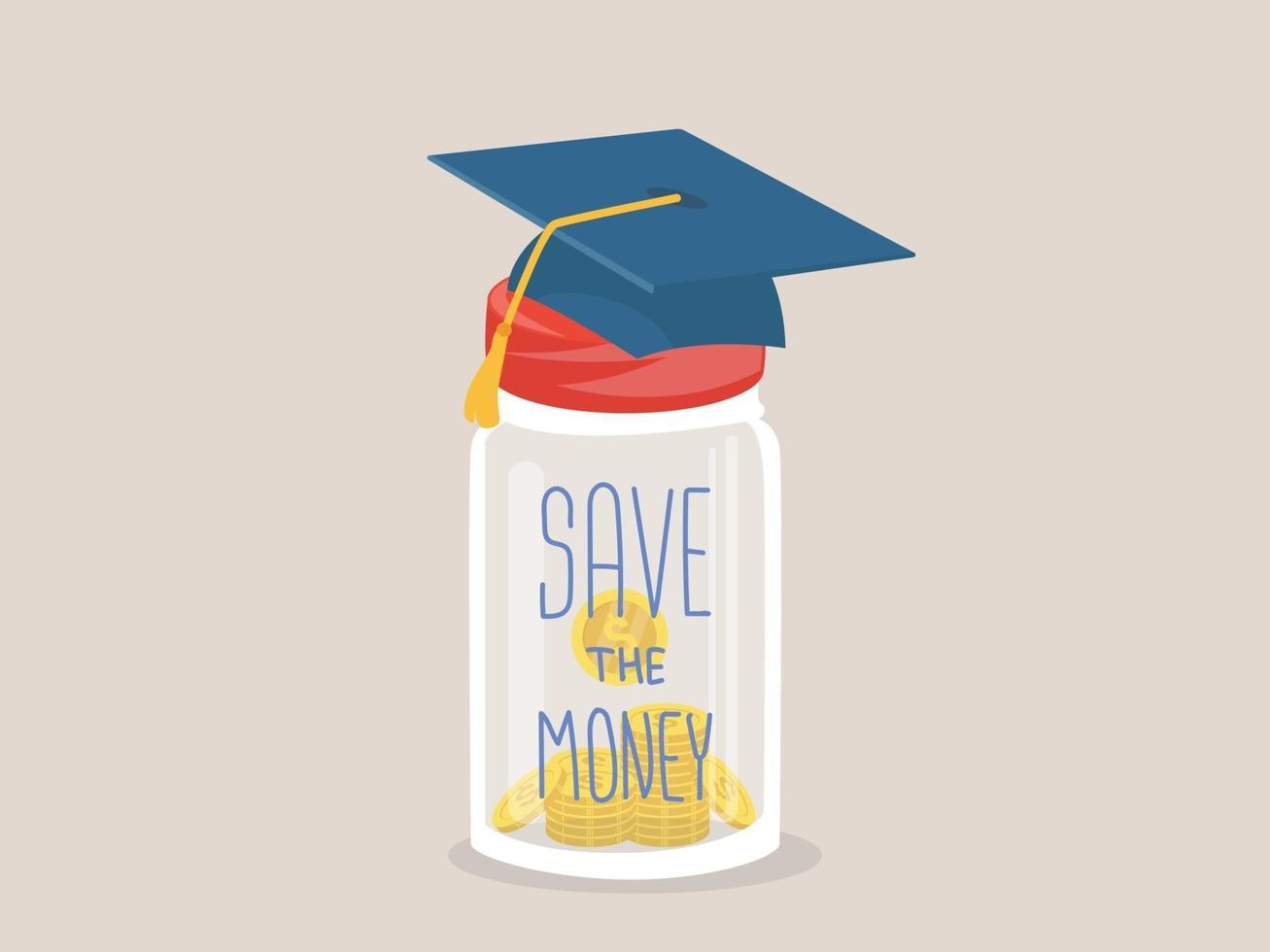 save the money for education vector