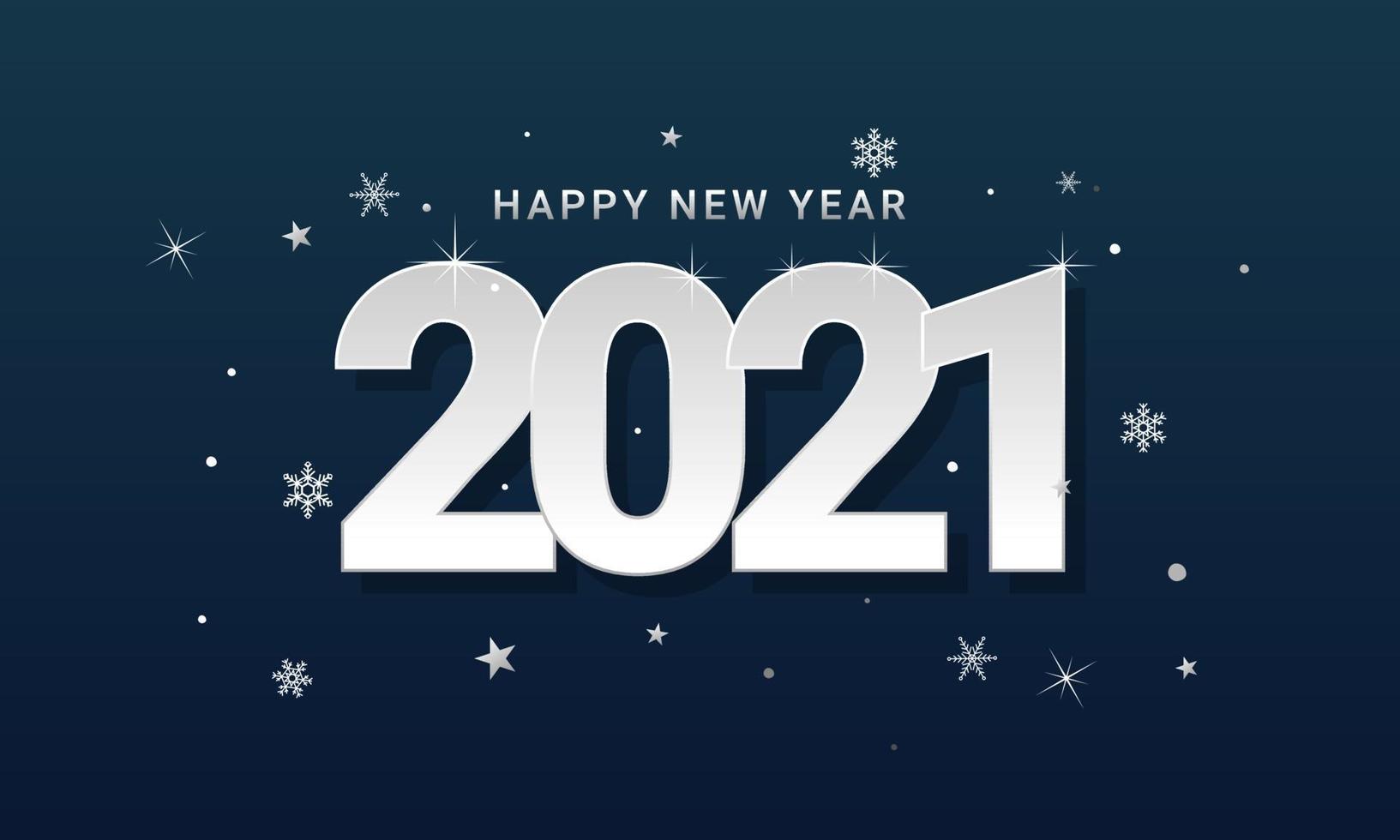 feliz año nuevo 2021 diseño de banner vector