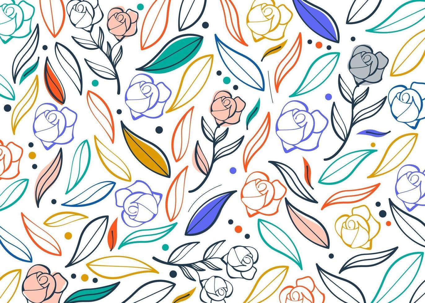 Fondo de patrón de flores listo para imprimir. vector