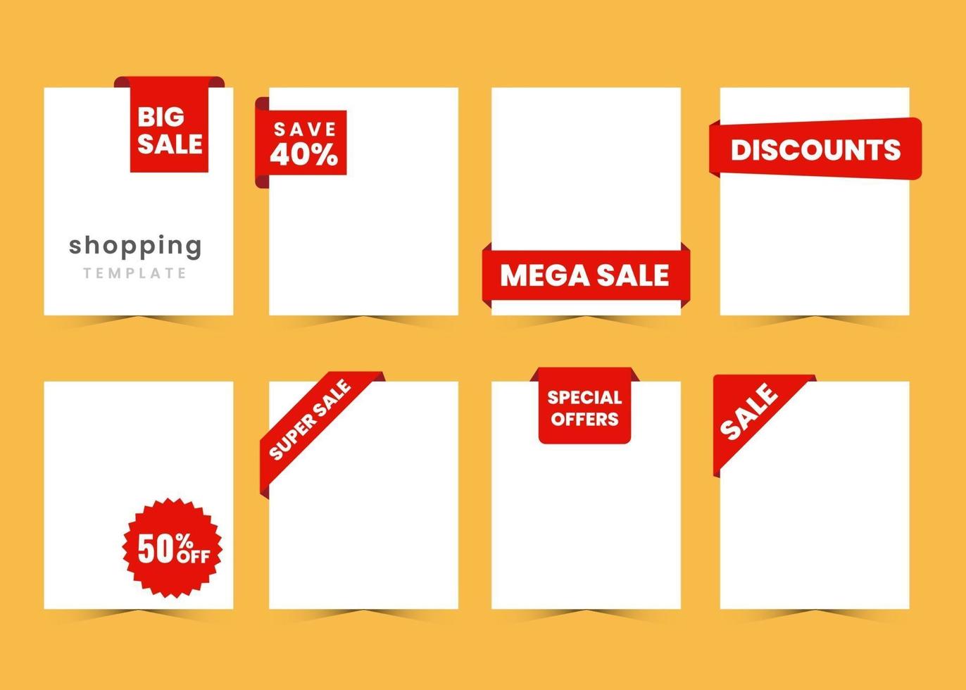 Shopping sale template poster with text space vector