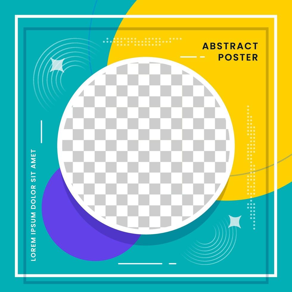 Social media post banner with abstract design vector