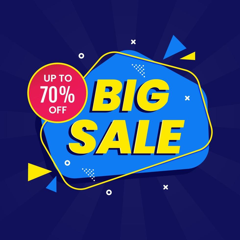 Big sale promotion banner template vector