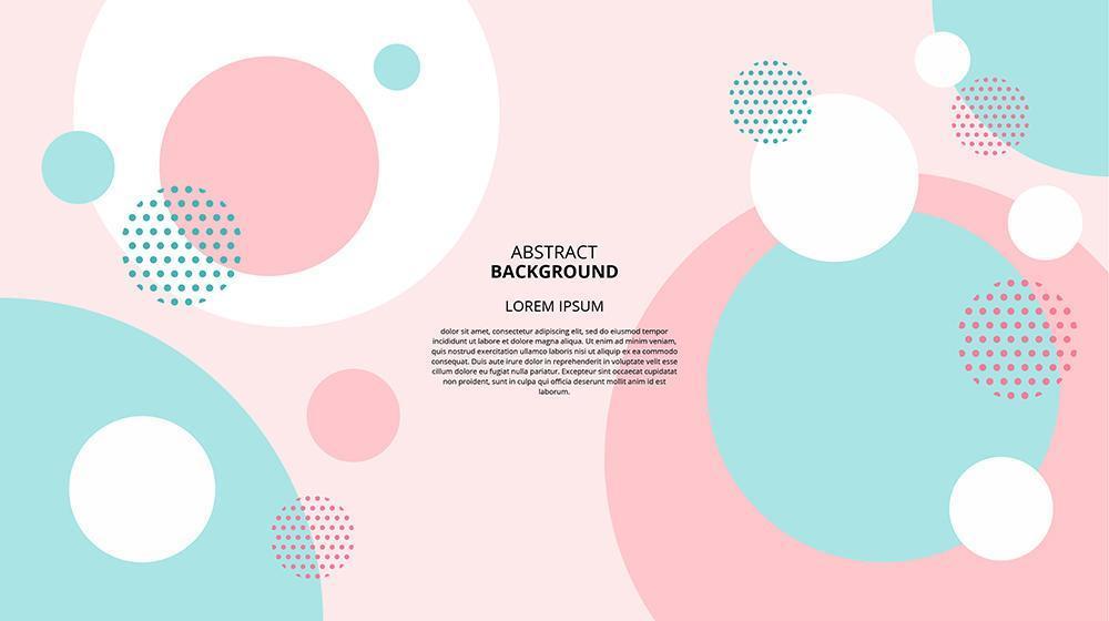 abstract flat circular shapes background vector