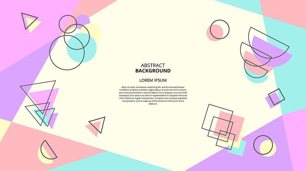 Abstract flat geometric shapes background vector