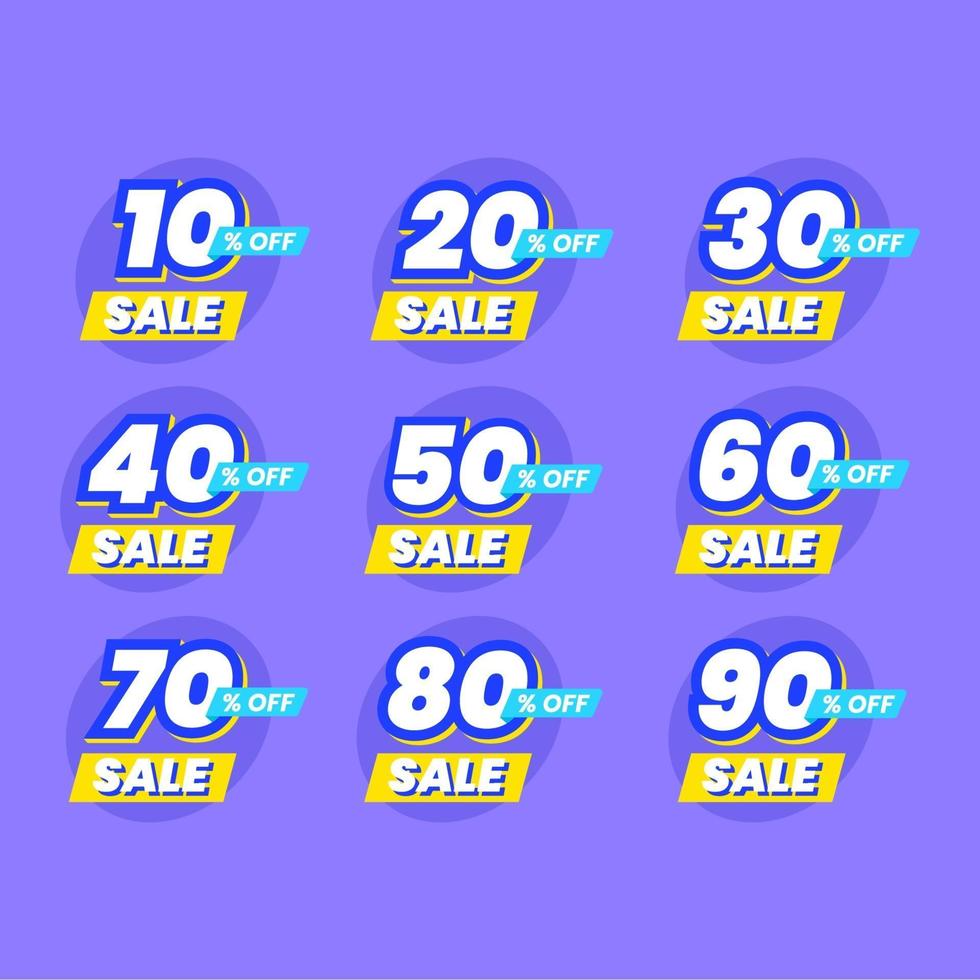 Numbers of special discount template design vector